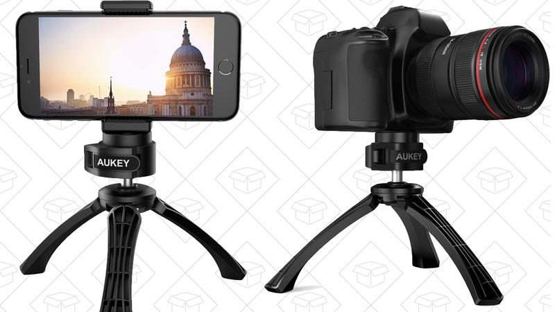 Aukey Mini Tripod with Smartphone Mount, $10 with code AUTRIPOD